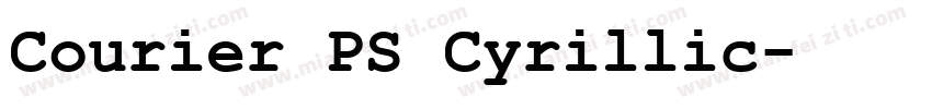 Courier PS Cyrillic字体转换